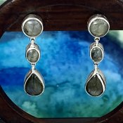 Örhängen labradorit