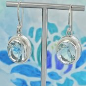 Örhängen crystal clear obsidian