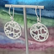 Silver örhängen hjärta