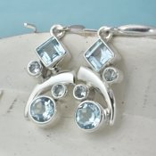 Silverörhängen, Blå Zircon