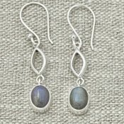 Silverörhängen, Labradorit 