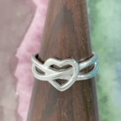 Silverring hjärta