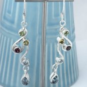 Silverörhängen zirkon Zircon