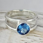 Silverring spinel sten silver