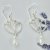 Silverörhängen, vit pärla