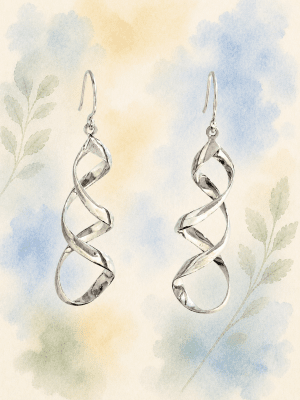Silverörhängen spiral spiraler