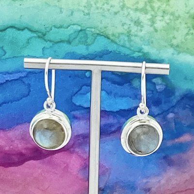 Silverörhängen, Labradorit 