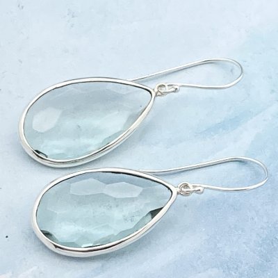 Silverörhängen, Crystal Clear Obsidian
