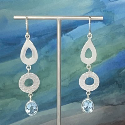 Silverörhängen, Blå Zircon