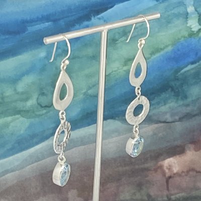 Silverörhängen, Blå Zircon