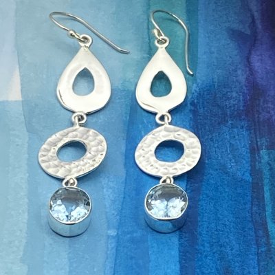 Silverörhängen, Blå Zircon