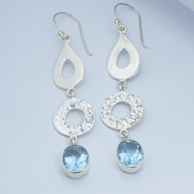 Silverörhängen, Blå Zircon