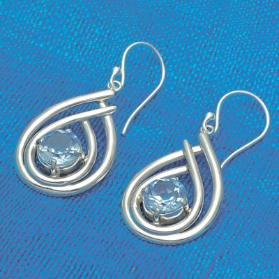 Silverörhängen, Blå Zircon