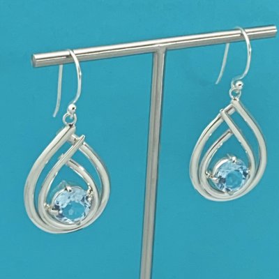 Silverörhängen, Blå Zircon