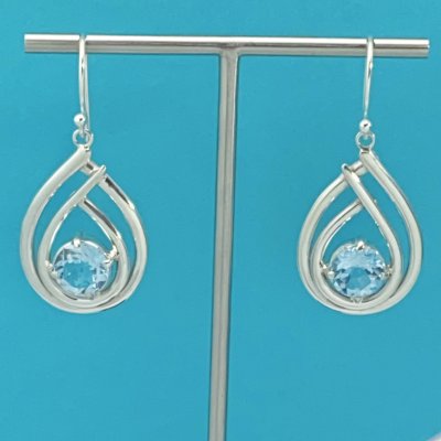 Silverörhängen, Blå Zircon