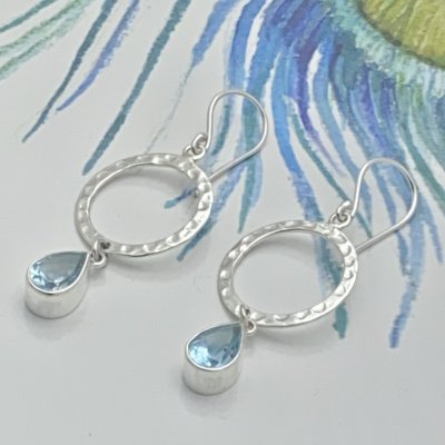 Silverörhängen, Blå Zircon