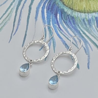 Silverörhängen, Blå Zircon