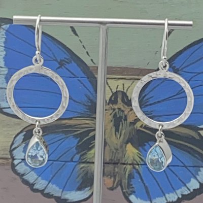 Silverörhängen, Blå Zircon