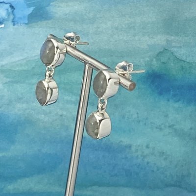 Silverörhängen, Labradorit 