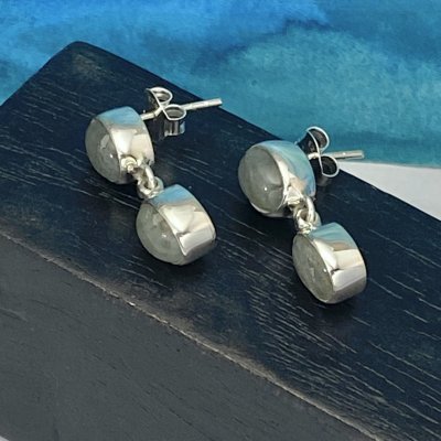 Silverörhängen, Labradorit 