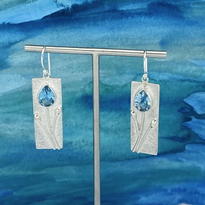 Silverörhängen, Blå Zircon 