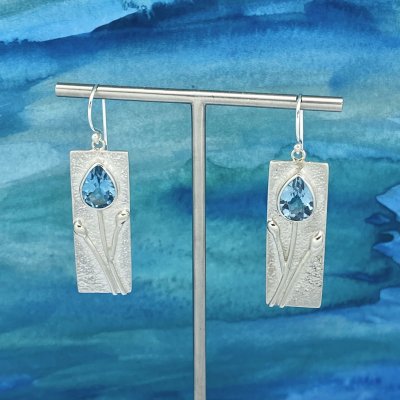 Silverörhängen, Blå Zircon 