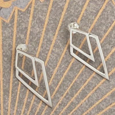 Silverörhängen, Art Deco