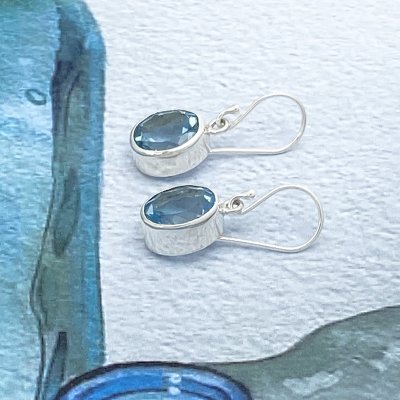 Silverörhängen, Blå Zircon 