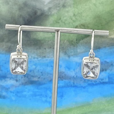 Silverörhängen, Vit Zircon 