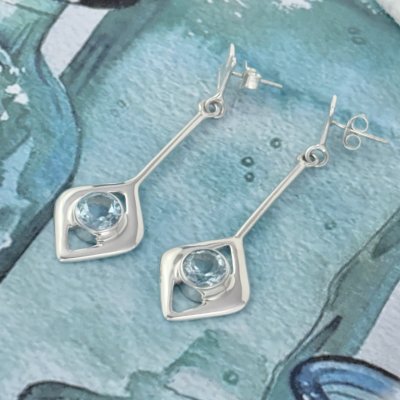 Silverörhängen, Blå Zircon