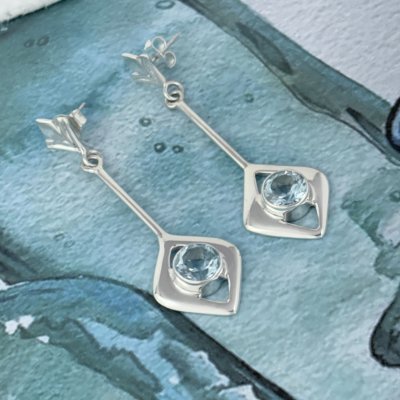 Silverörhängen, Blå Zircon