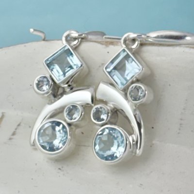 Silverörhängen, Blå Zircon