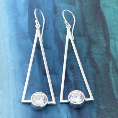 Örhängen, Vit Zircon 