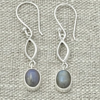 Silverörhängen, Labradorit 