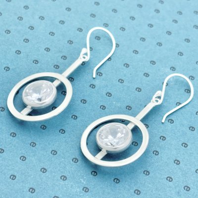 Örhängen, Vit Zircon 