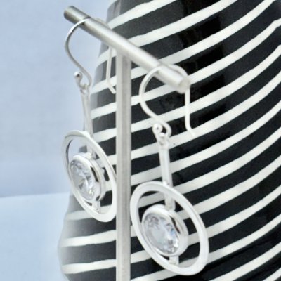 Örhängen, Vit Zircon 