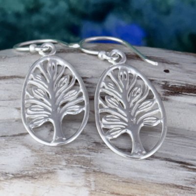 Silverörhängen med Livets träd 