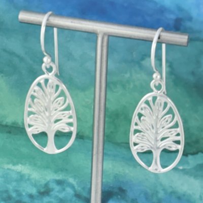 Silverörhängen med Livets träd 