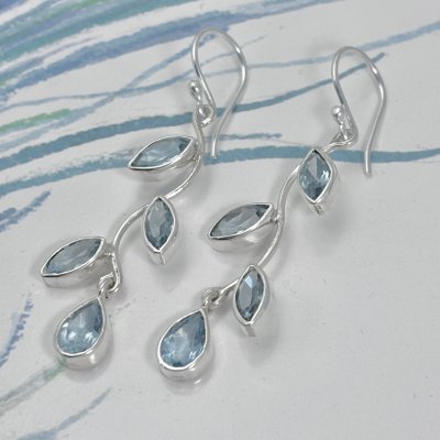 Silverörhängen, Blå Zircon 
