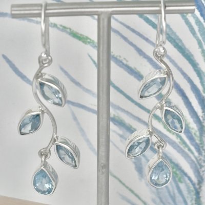 Silverörhängen, Blå Zircon 